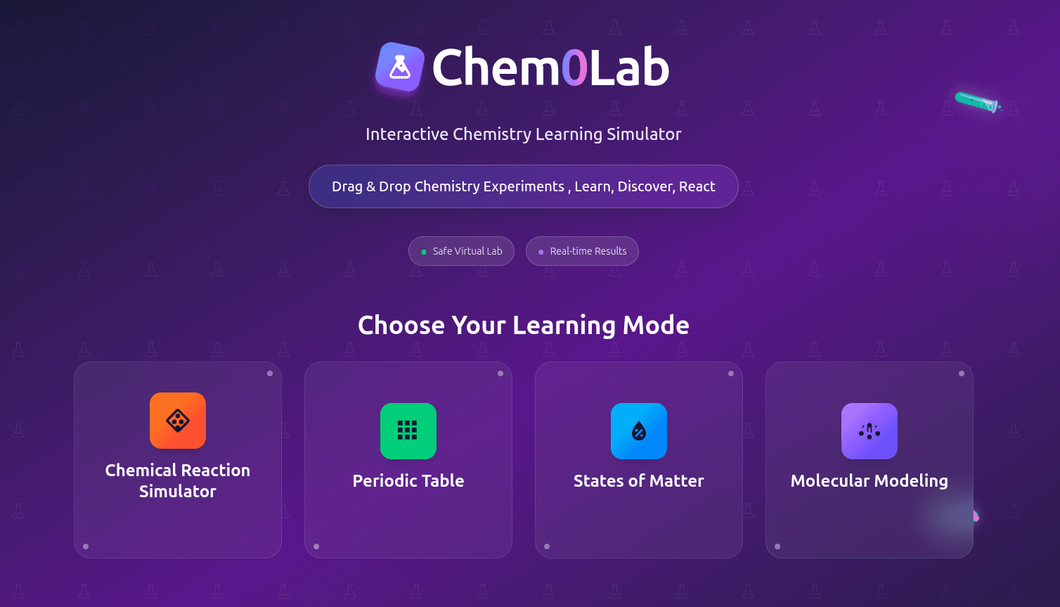 Interactive Chemistry Learning Simulator