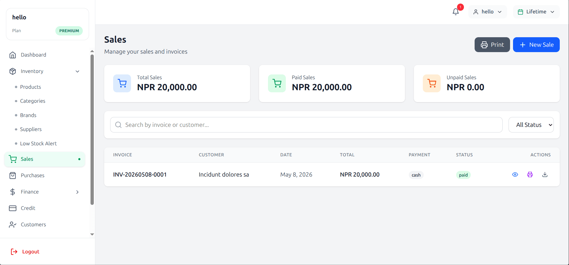 HisabCloud Inventory Management System